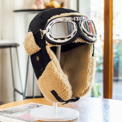 Warm Thick Aviator Hat with Ear Flaps - Image 5