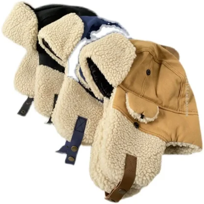 Warm Thick Aviator Hat with Ear Flaps - Image 14