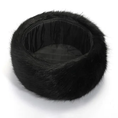 Flat Top Ushanka with Fluffy Faux Fur - Image 5