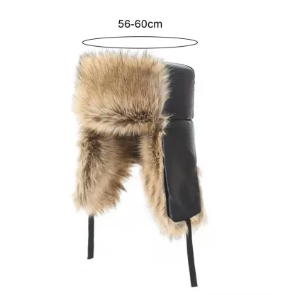 Flat Top Ushanka with Fluffy Faux Fur - Image 15