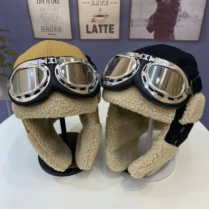 Warm Thick Aviator Hat with Ear Flaps - Image 7