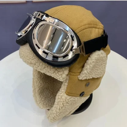 Warm Thick Aviator Hat with Ear Flaps - Image 9
