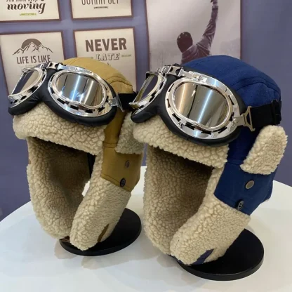 Warm Thick Aviator Hat with Ear Flaps - Image 6