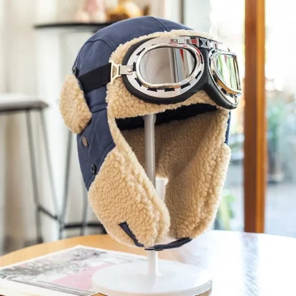 Warm Thick Aviator Hat with Ear Flaps - Image 4